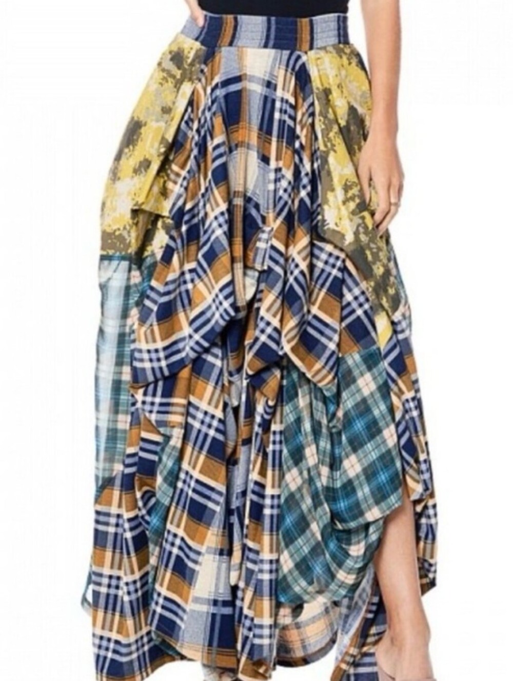 TOV Plaid Multicolor Women's Skirt - Picture 12 of 13